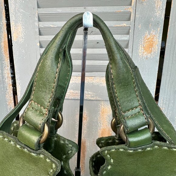 Lucky Brand Abbey Road Foldover Convertible Crossbody Green - Picture 2 of 16